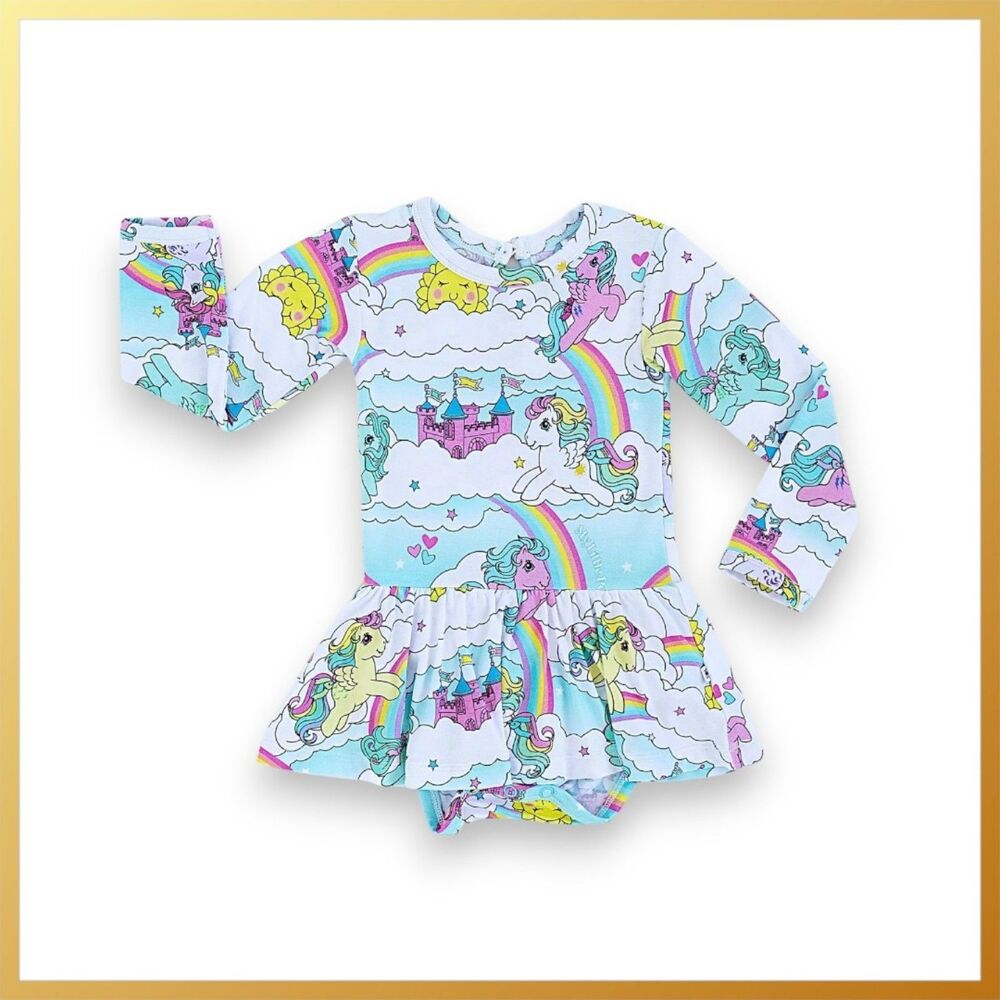 Bums and Roses My Little Pony Classic Ruffle Dress 12-18 Months NWT